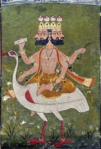 Image of Brahma on a Swan